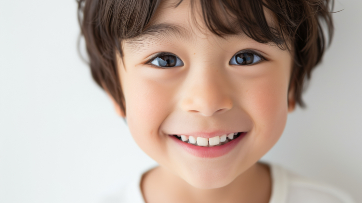 床矯正で歯列が整った子ども